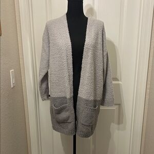 NWT Thread & Supply Light Gray Open Front Cardigan